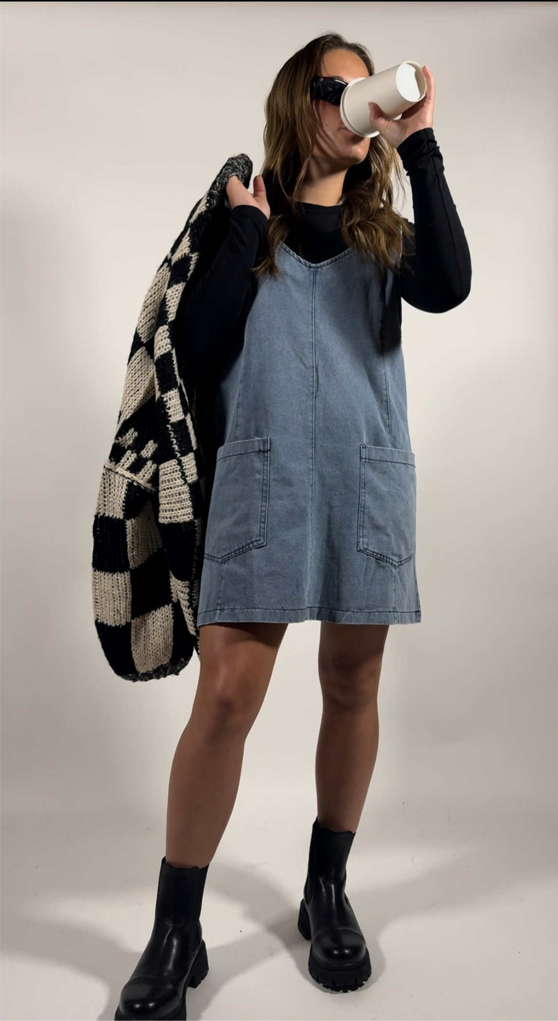 Denim Overall Dress