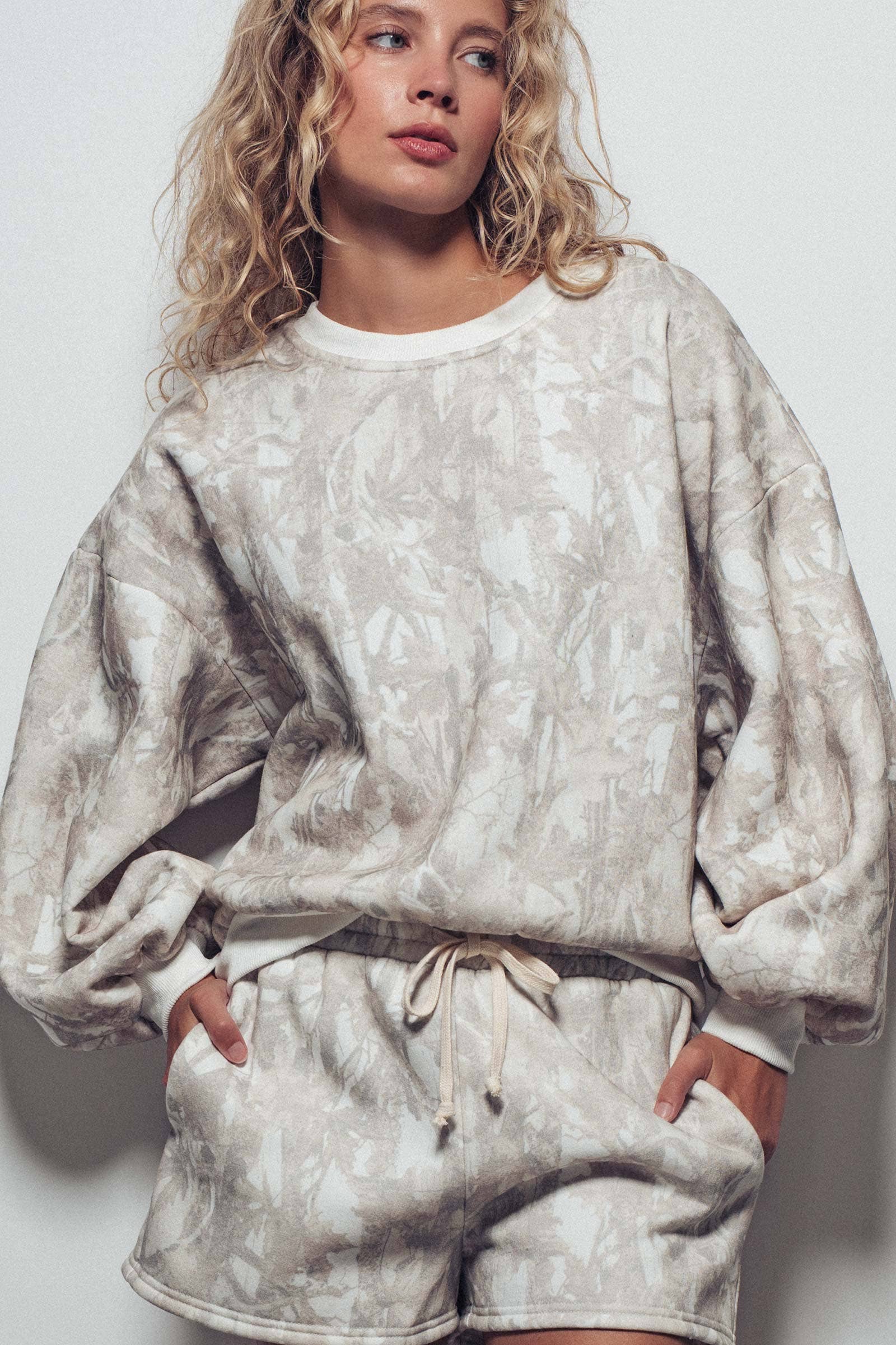 Camo Lounge Sweatshirt Set