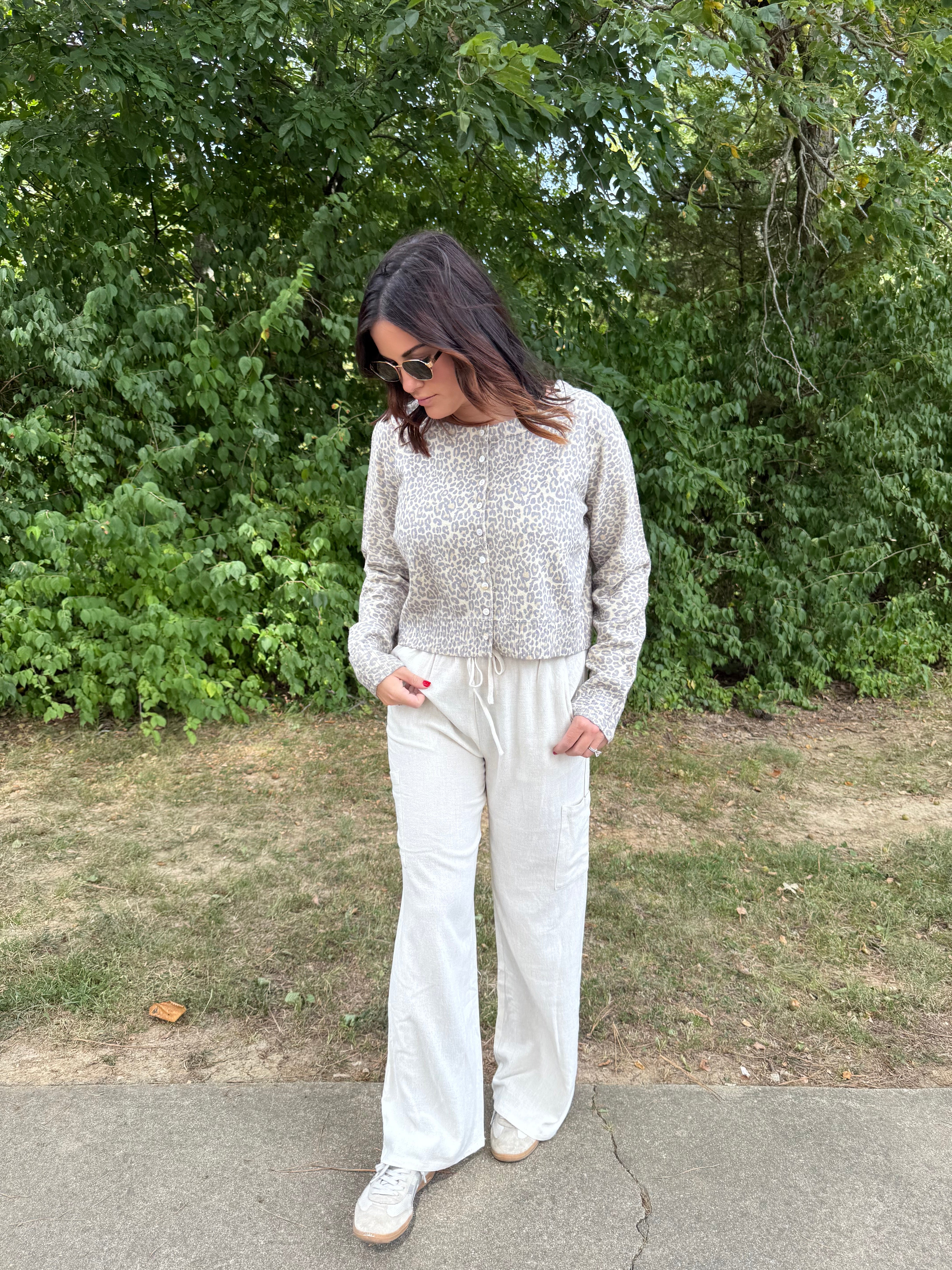 Linen Pull-On Pants