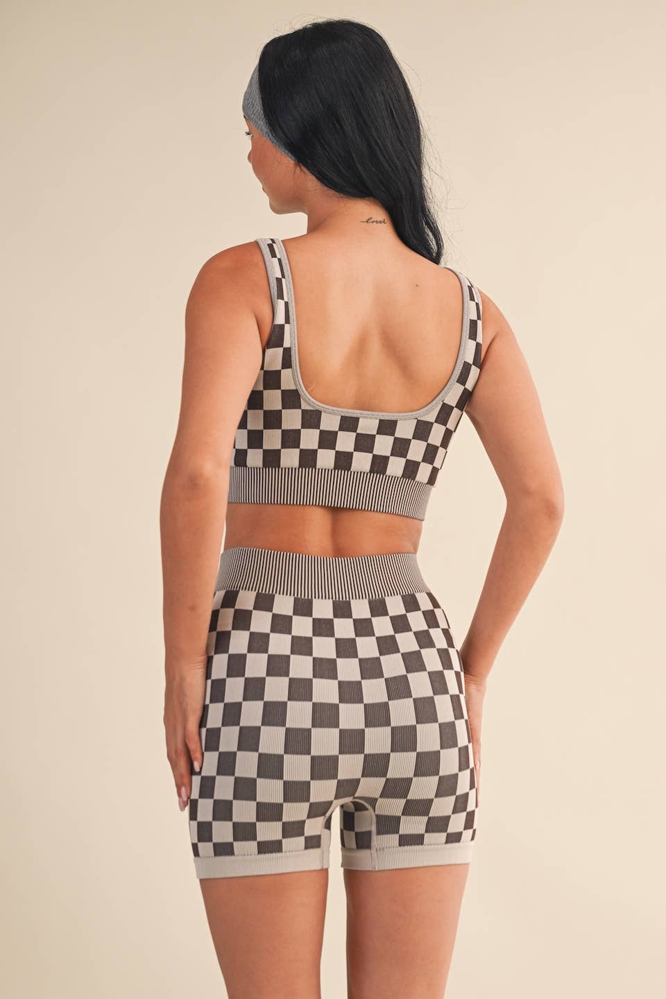 Checkmate Cropped Two Piece Set