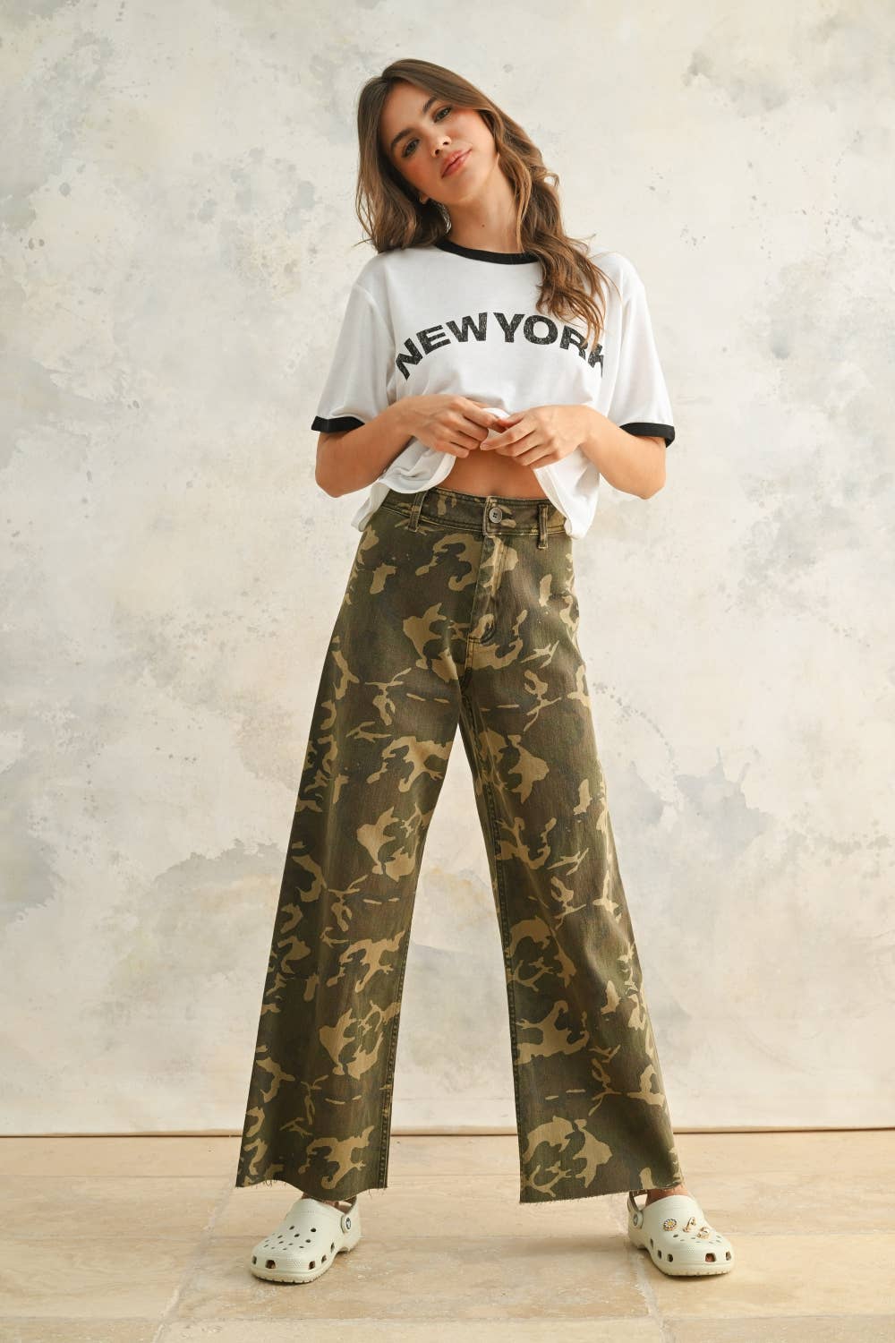 CAMOUFLAGE STRETCH PANTS