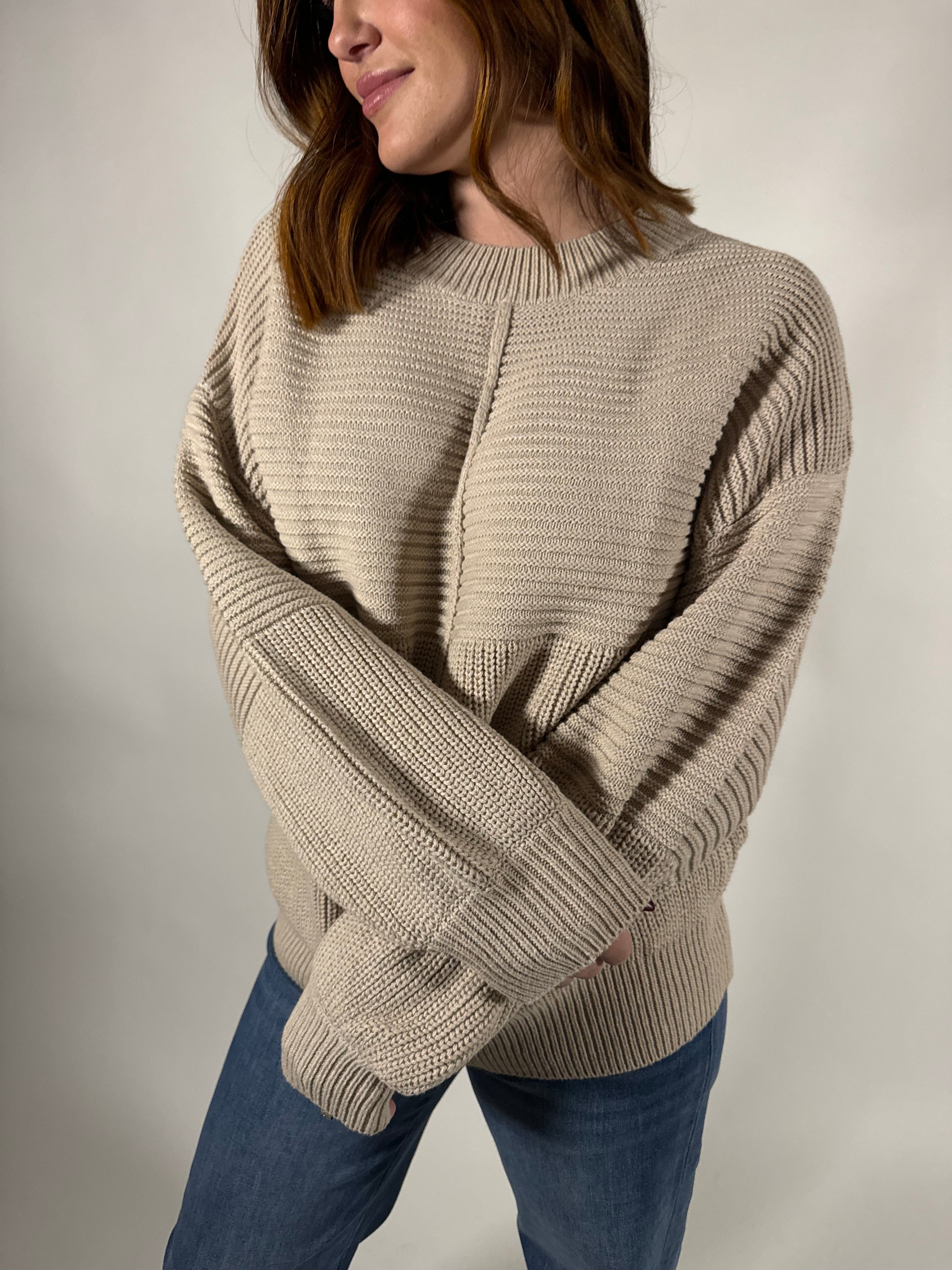 Ribbed Knitted Sweater