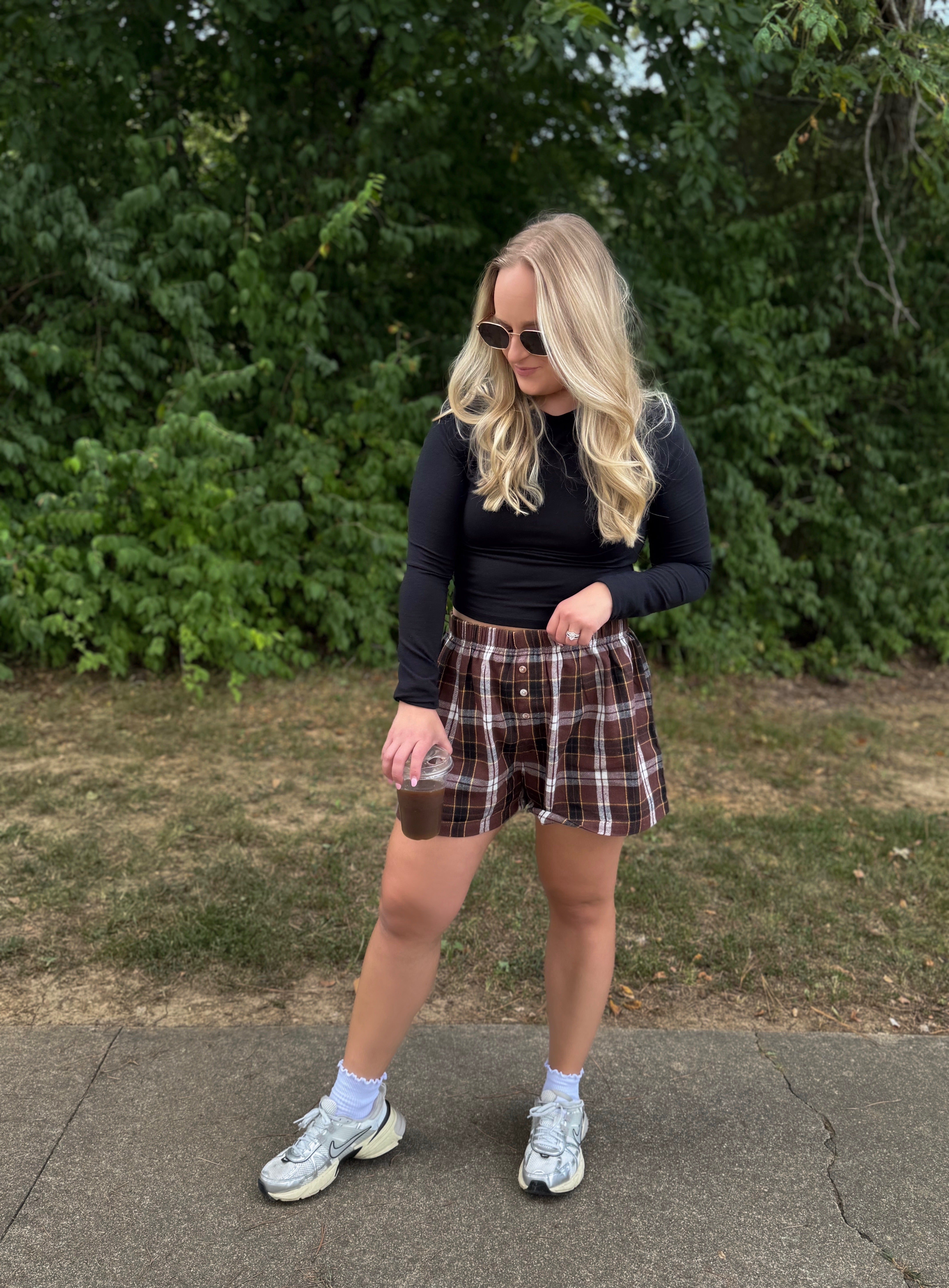 Button-Front Flannel Boxer Shorts