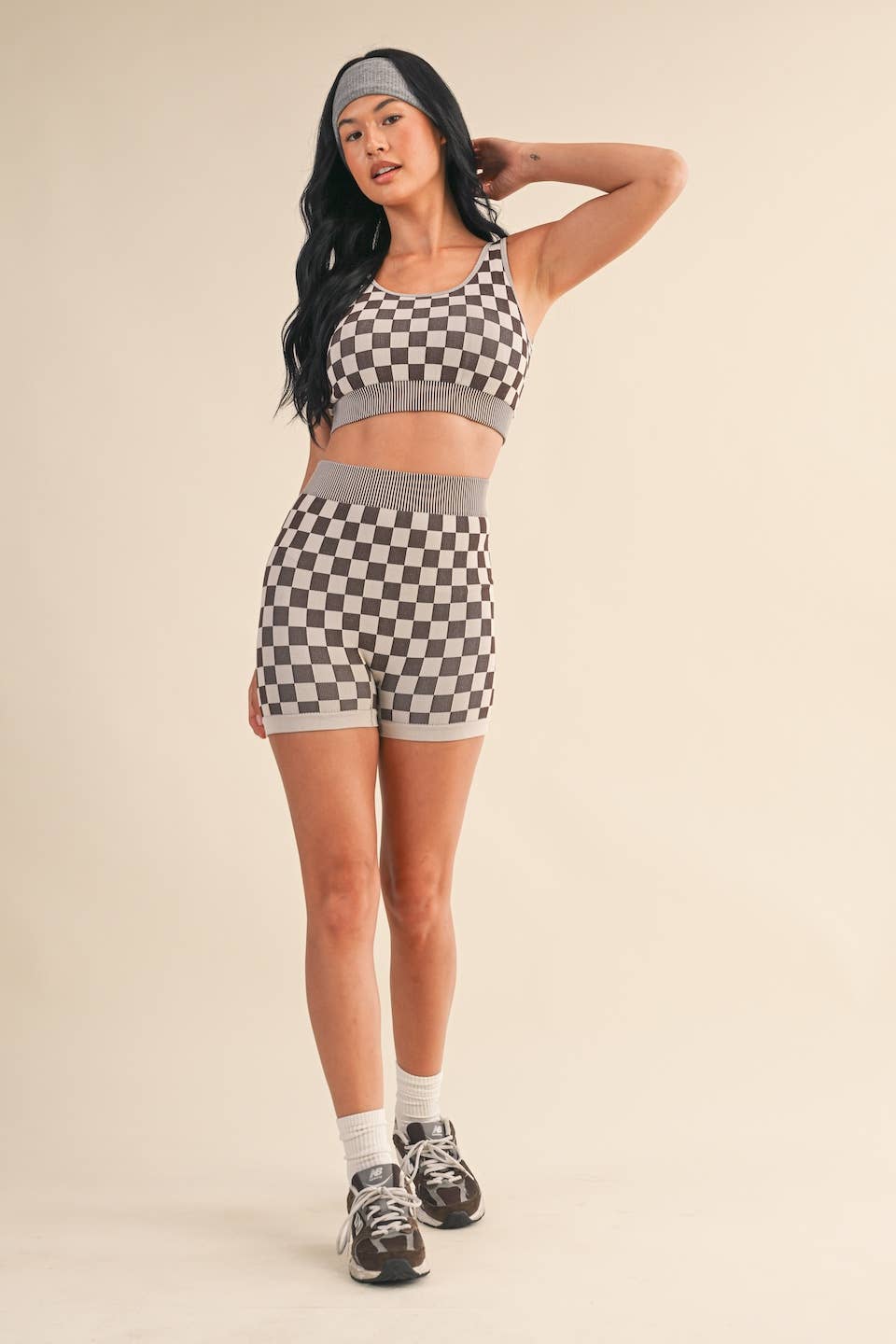 Checkmate Cropped Two Piece Set