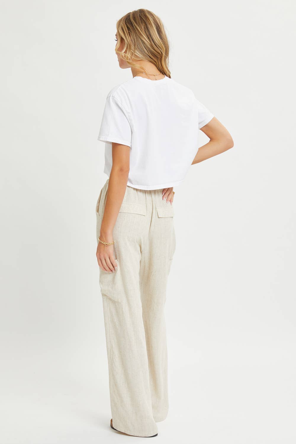 Linen Pull-On Pants