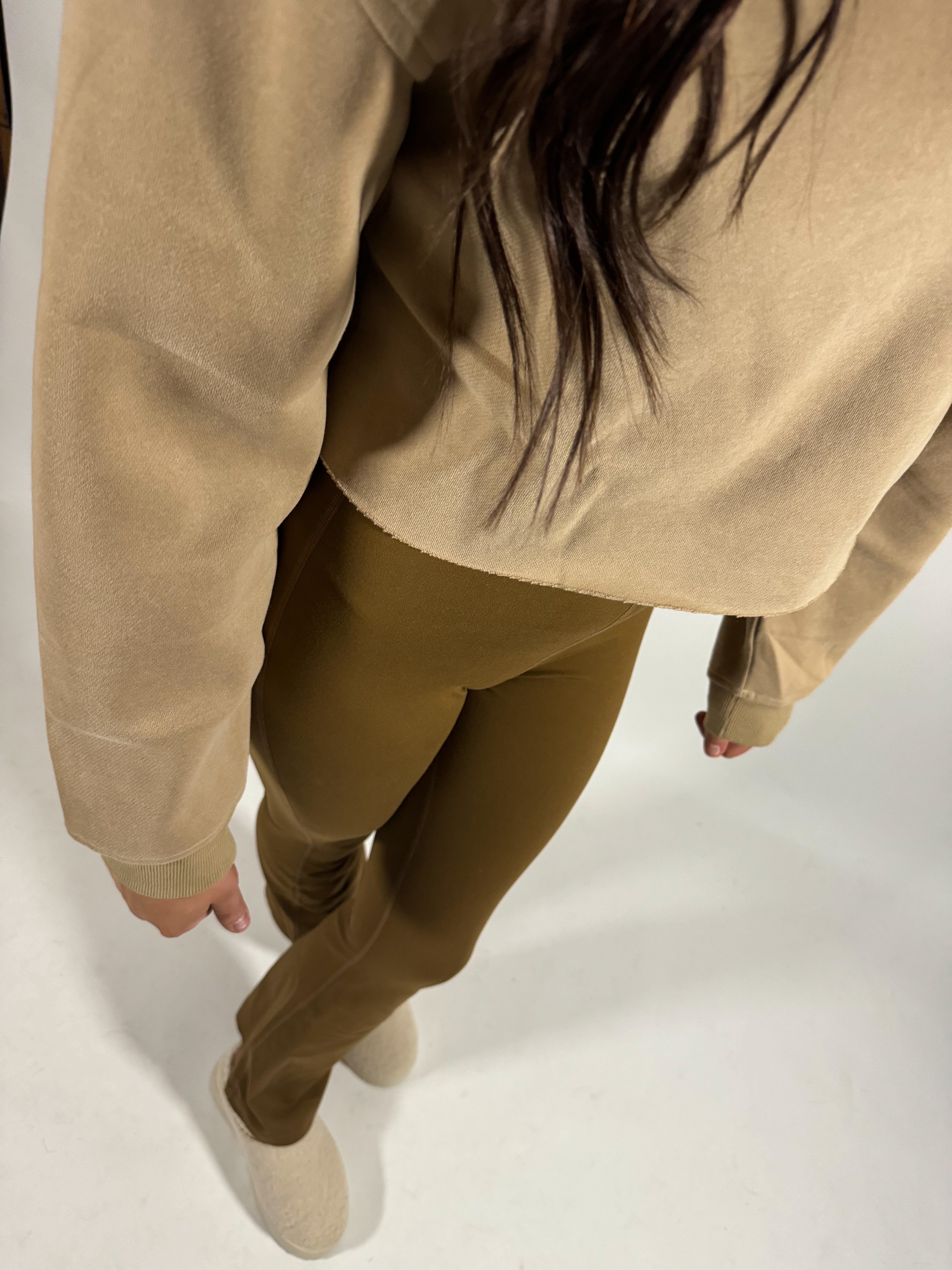 Raw Hem Crop Crew Sweatshirt