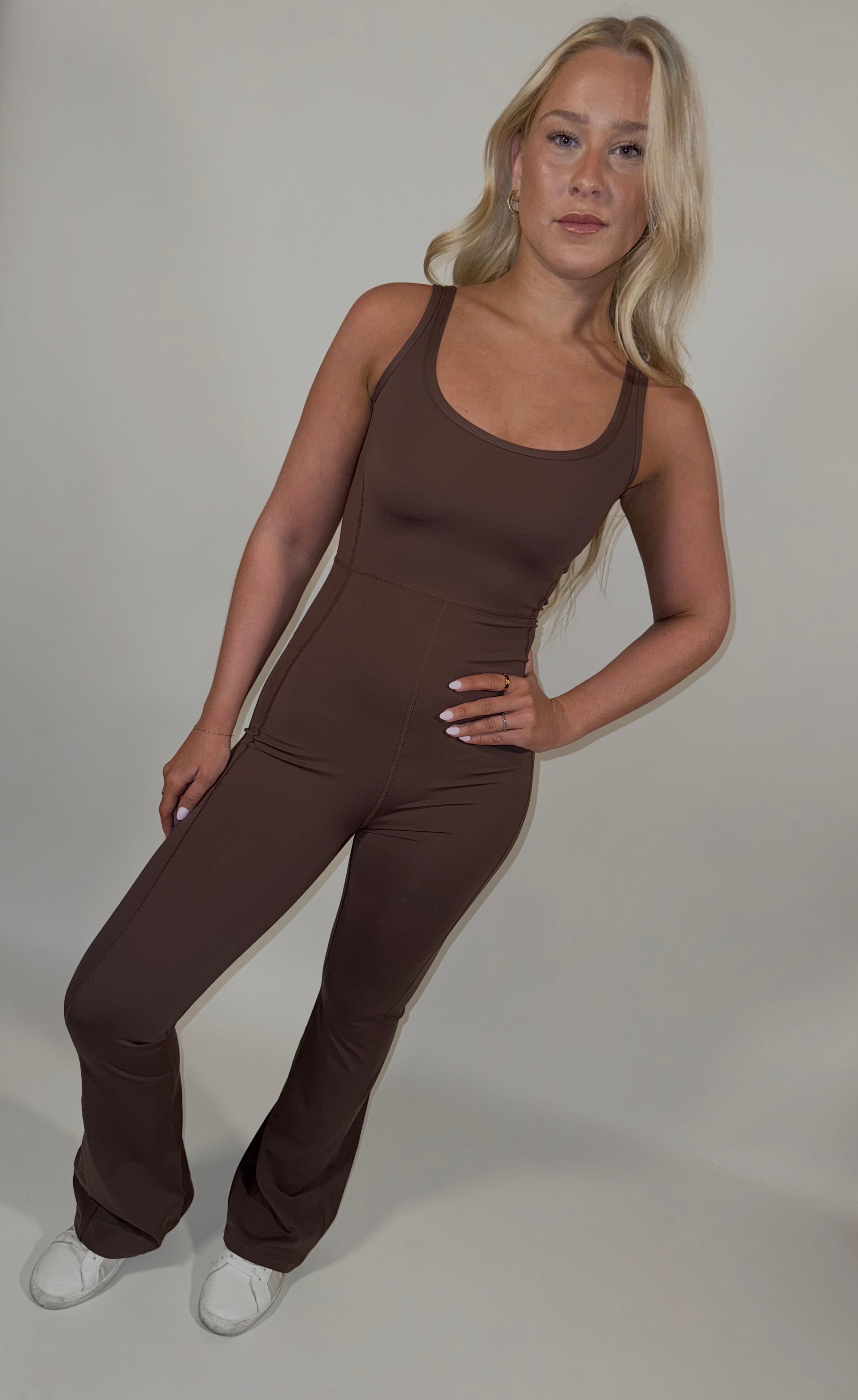 Tank Style Flare Jumpsuit