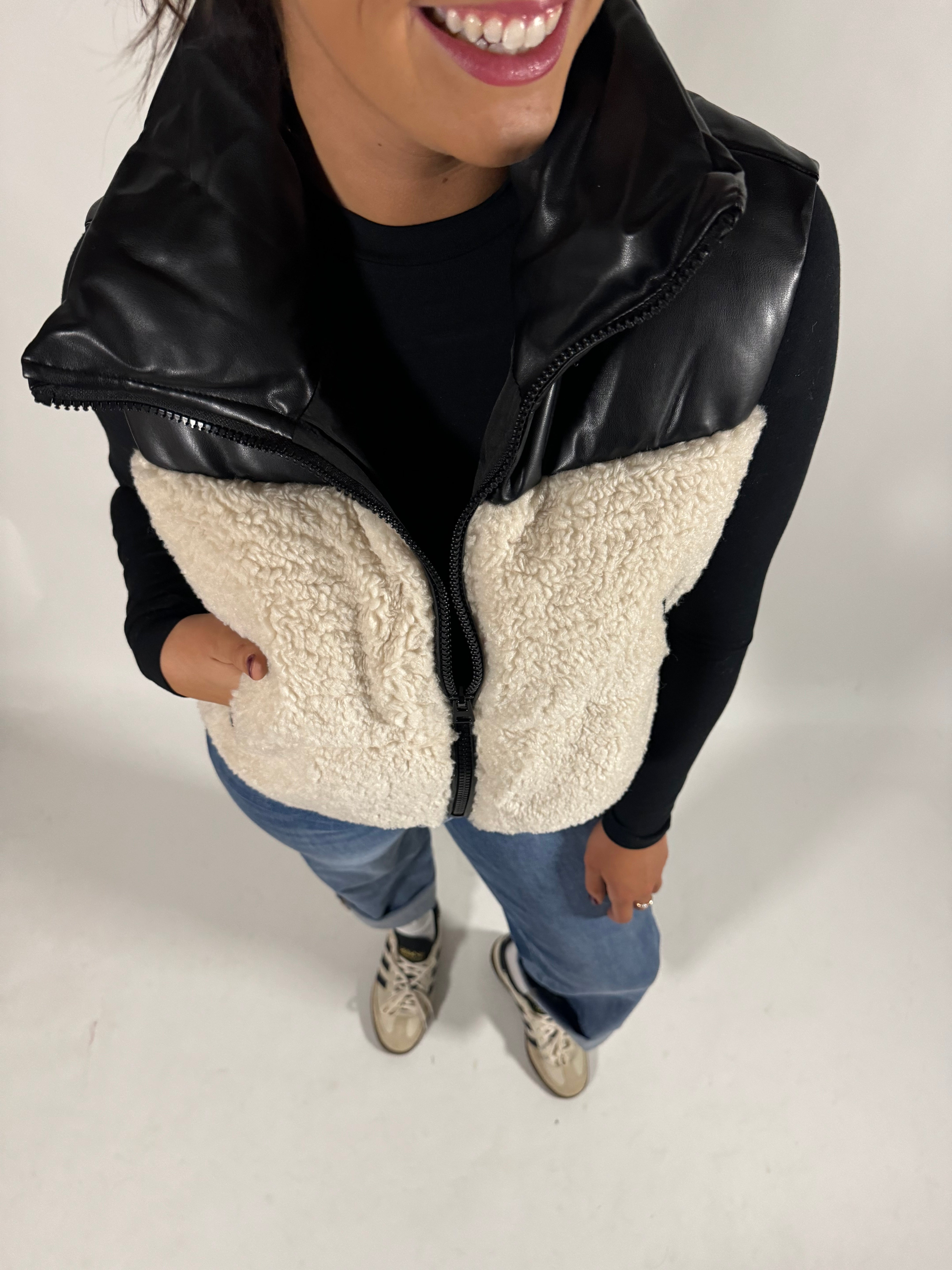 Sherpa Split Zip Vest