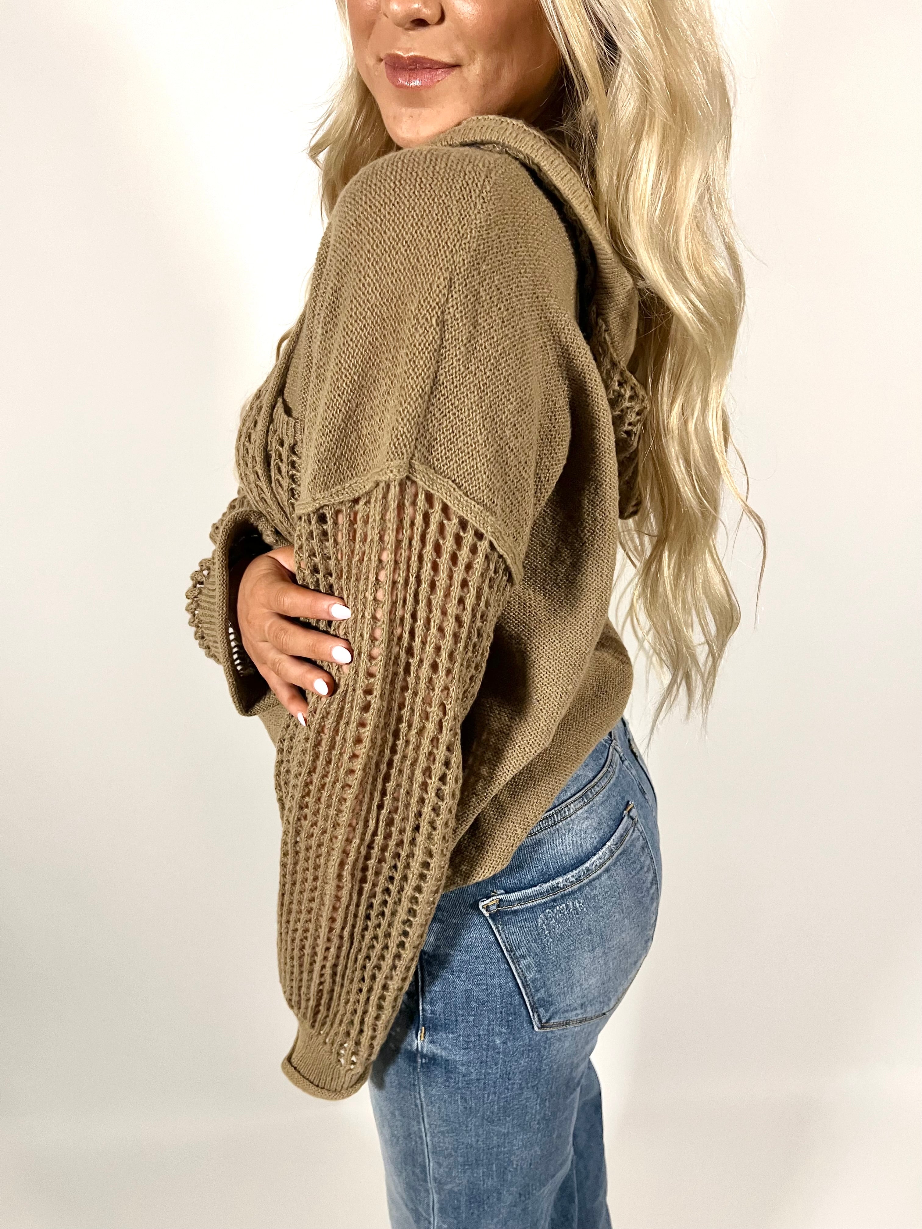 Crochet Knit Hoodie