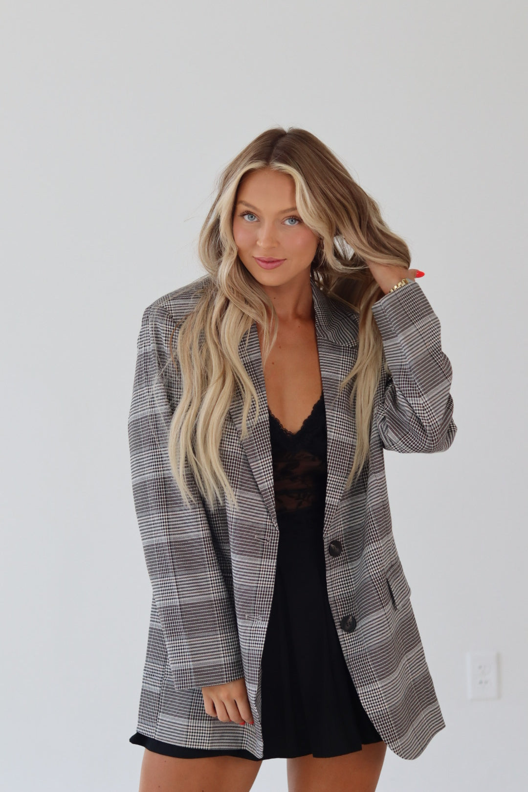 Plaid Oversized Blazer