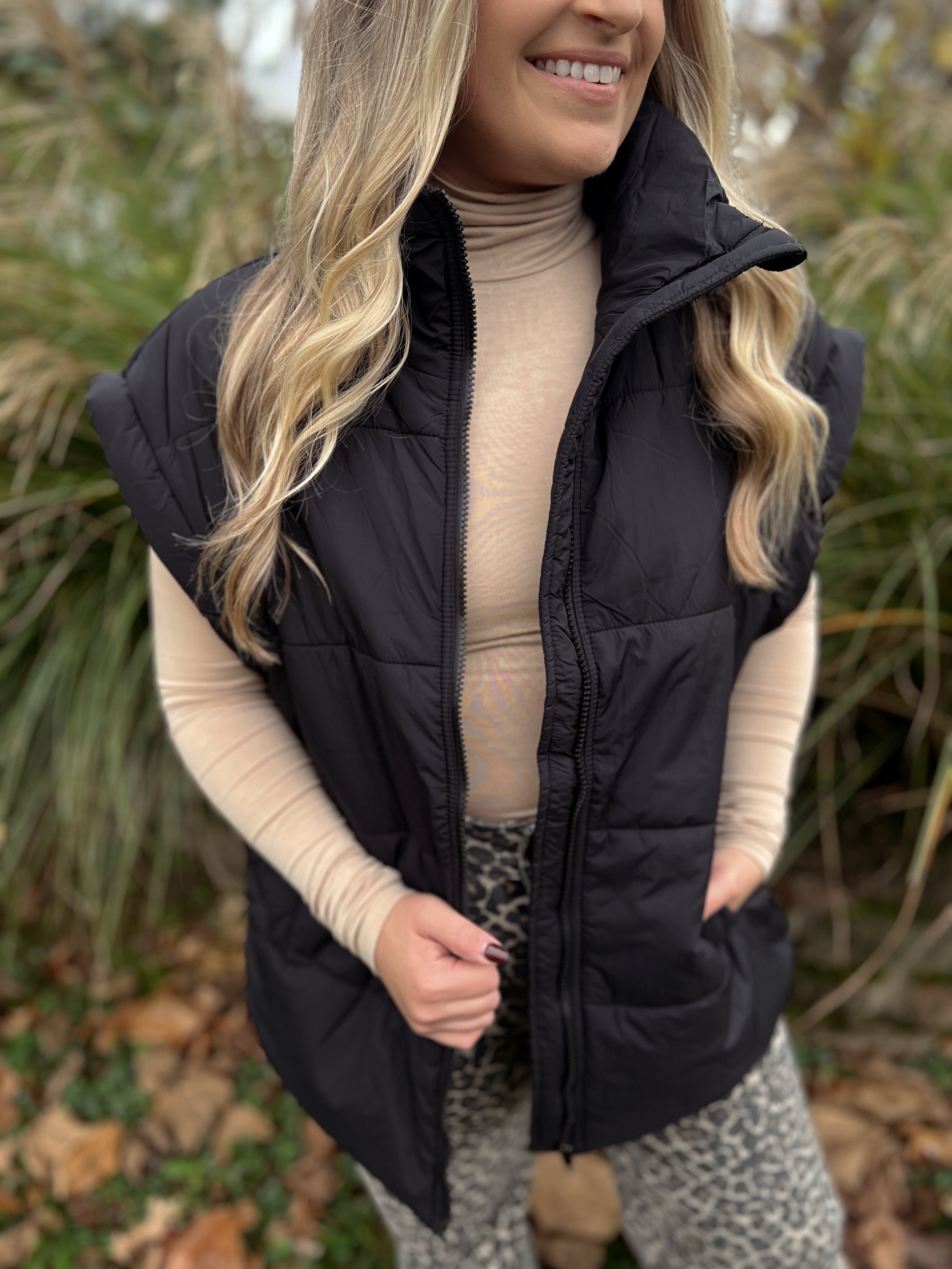 Collared Puffer Vest