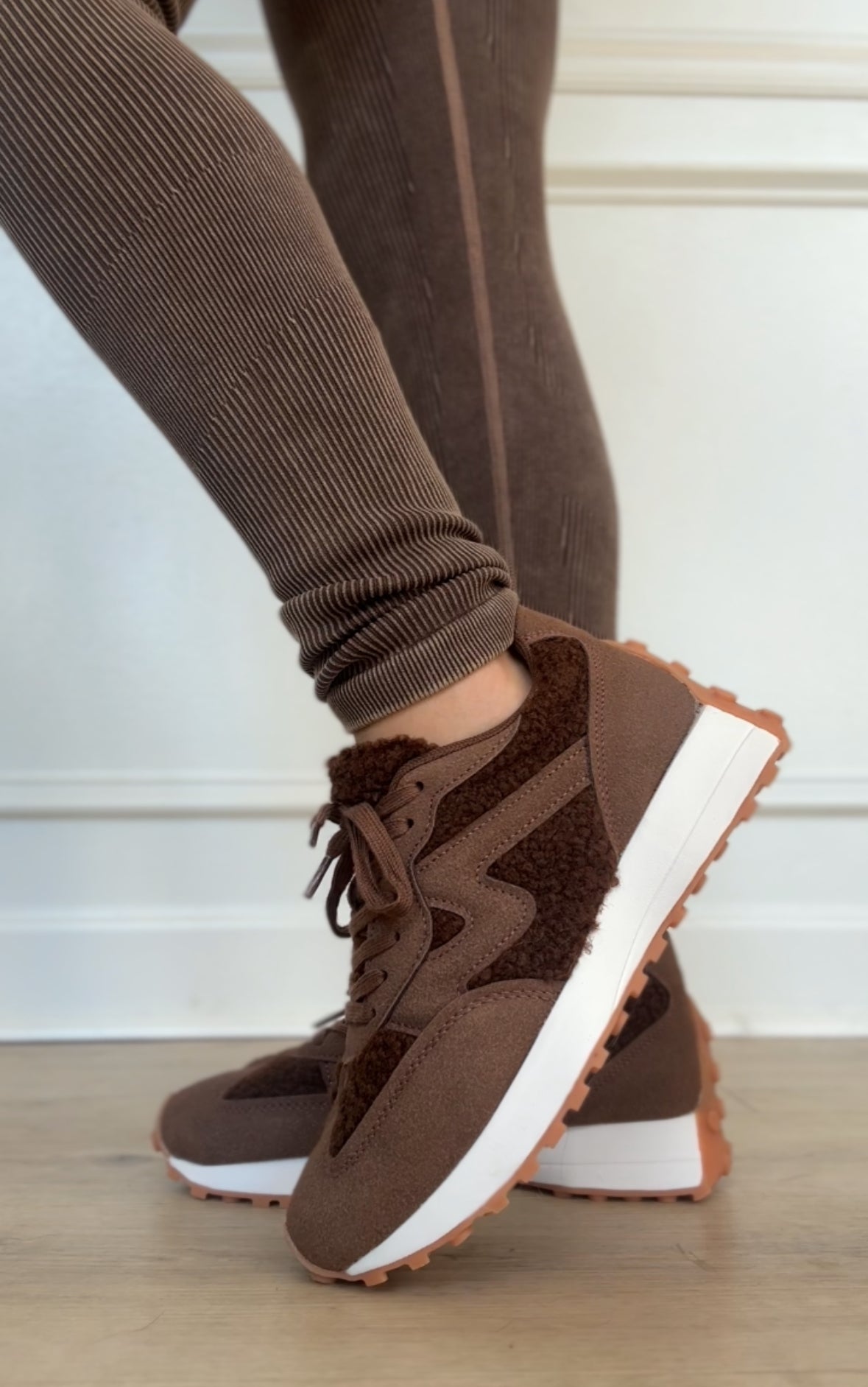 Fuzzy Suede Chunky Sneaker