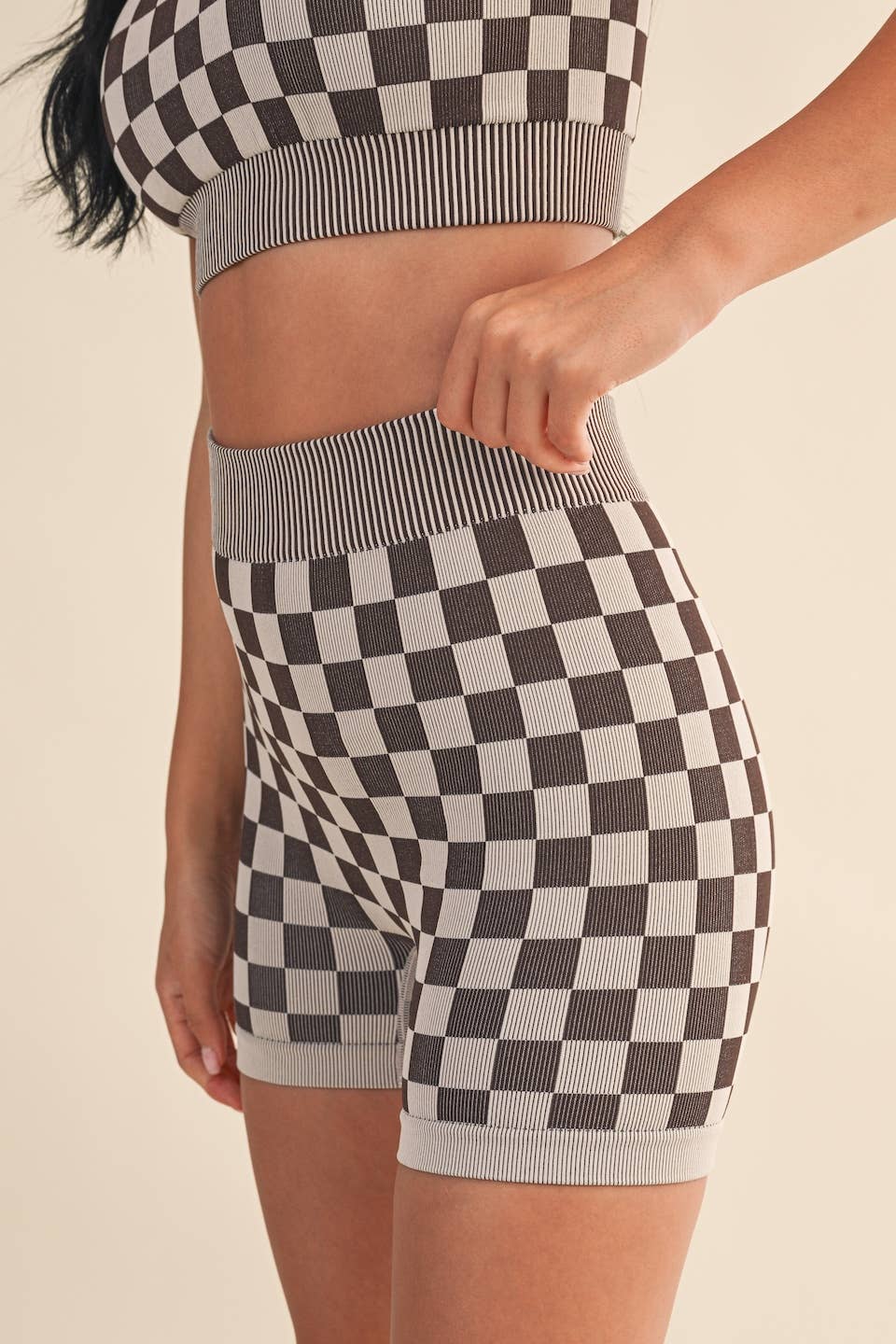 Checkmate Cropped Two Piece Set