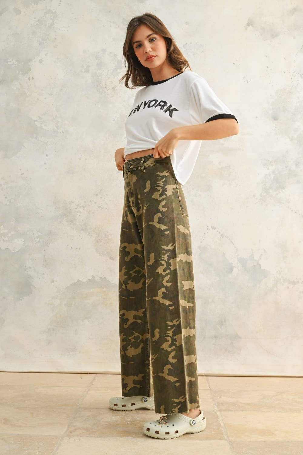CAMOUFLAGE STRETCH PANTS