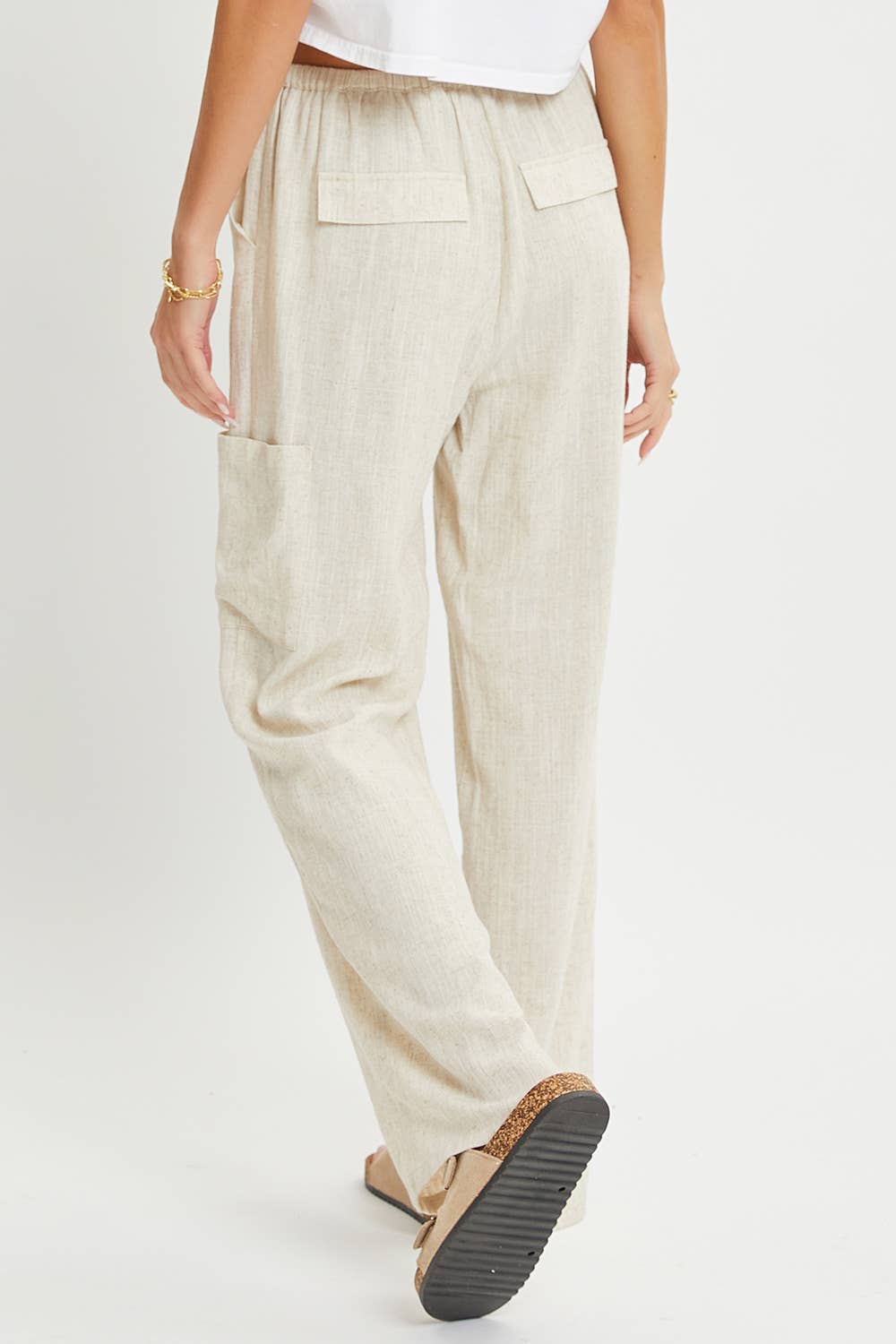 Linen Pull-On Pants