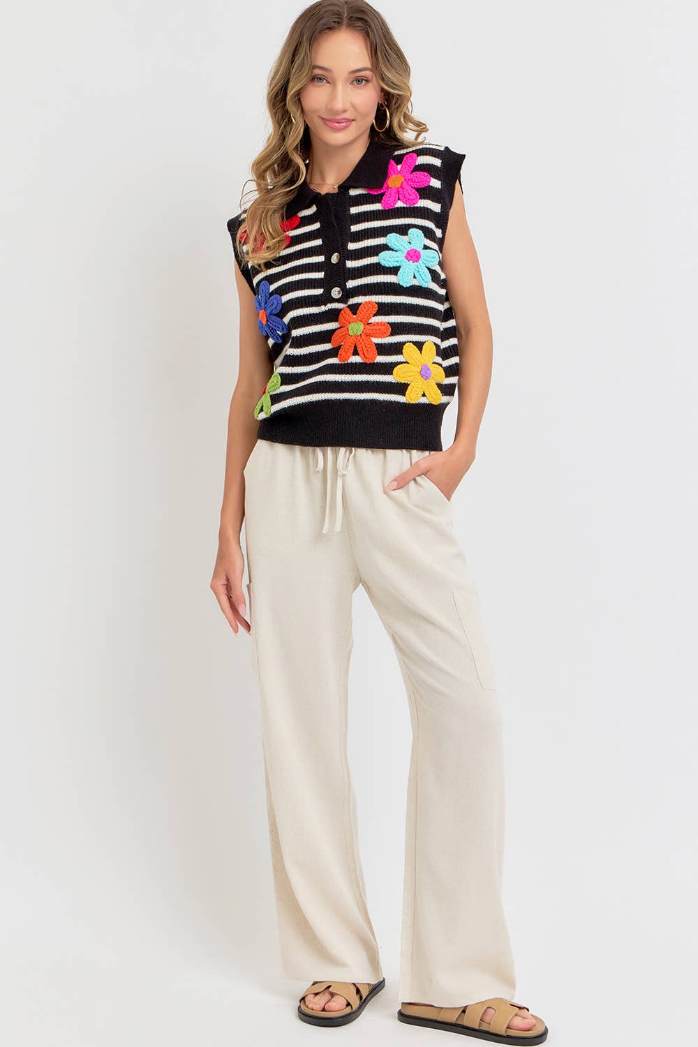 Linen Pull-On Pants