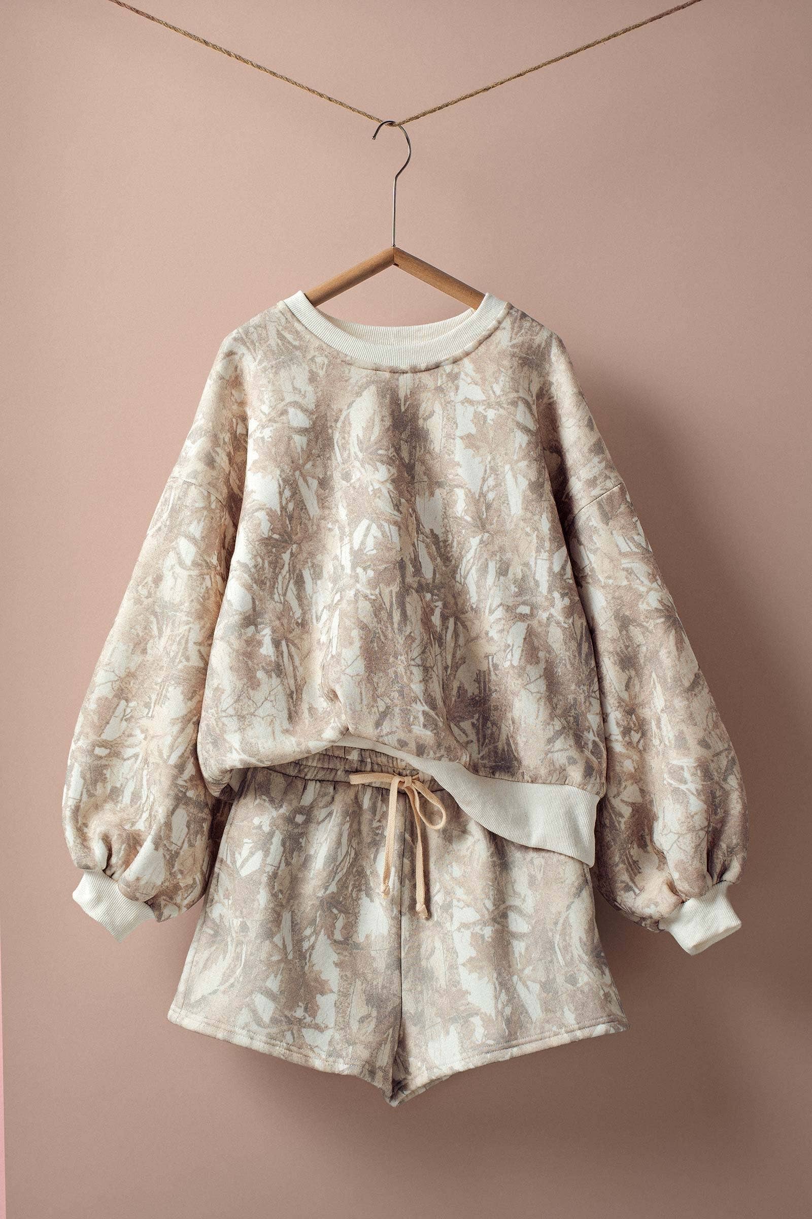 Camo Lounge Sweatshirt Set