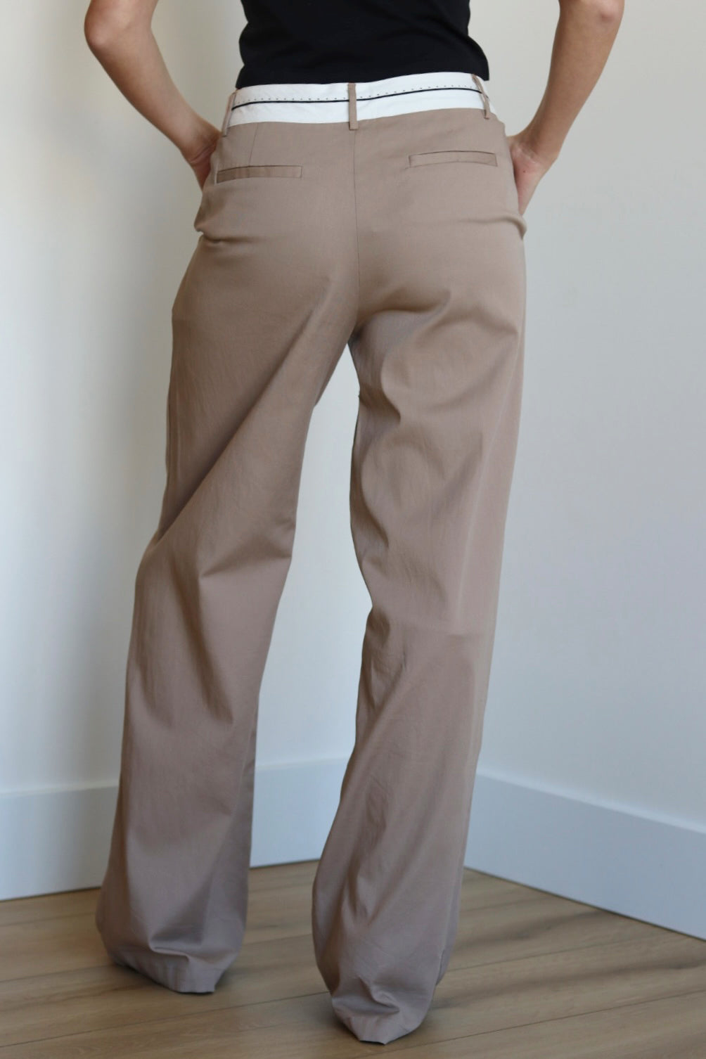 Waistband Detail Trousers