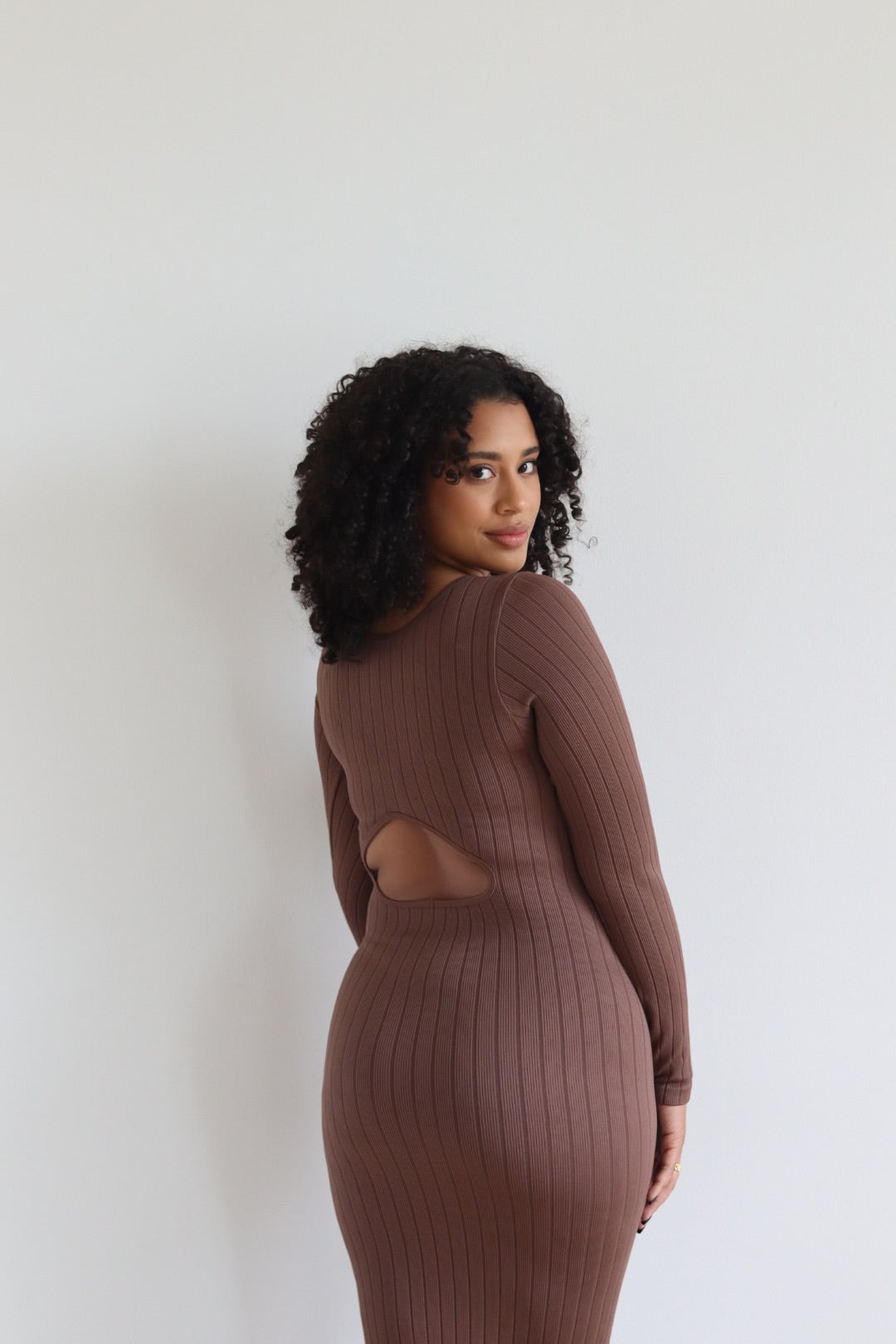 Seamless Ribbed Midi Dress