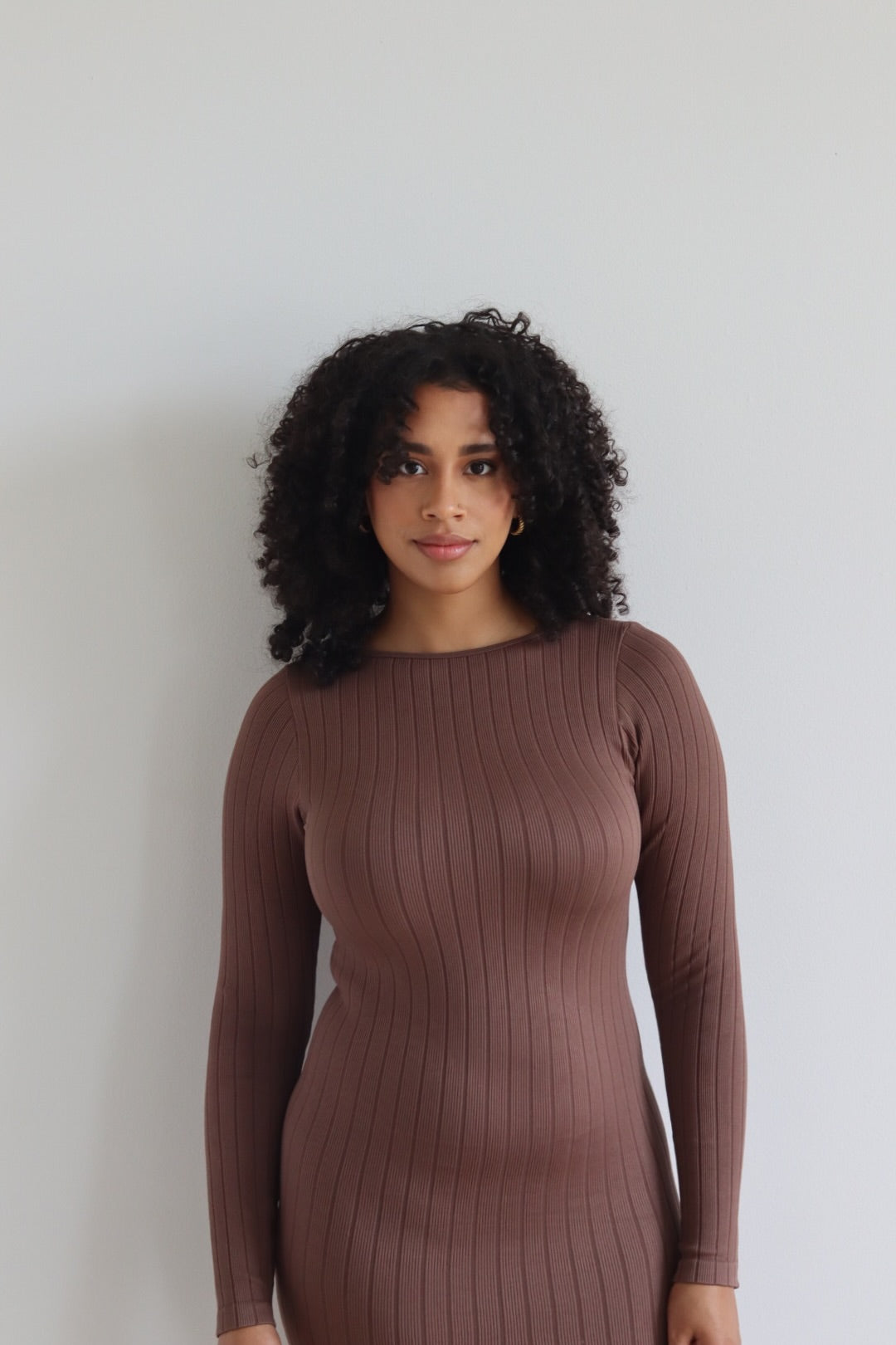 Seamless Ribbed Midi Dress