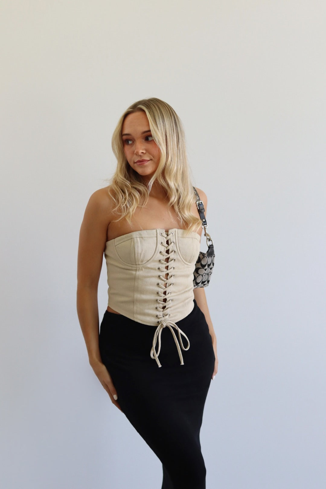 Bustier Lace Up Top